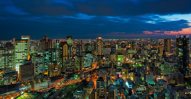 Фото Ночная Осака, Япония / Osaka, Japan