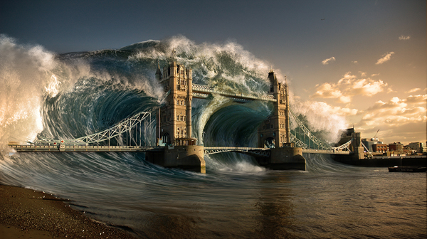 Фото Волна ,накрывающая мост