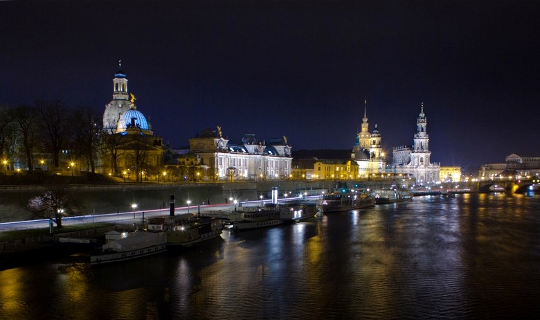 Фото Вид на ночной Дрезден, Германия / Dresden, Germany
