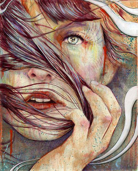 Фото Лицо девушки, работа арт- художника MichaelShapcott