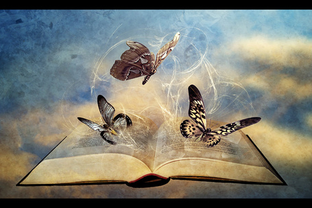 Бабочка вылетает из книги изображение_Фото номер _JPG Формат изображения_zenin-vladimir.ru