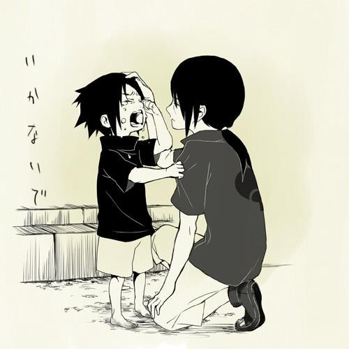 Фото АчиИт / Itachi из аниме Наруто / Naruto успокаивает маленького Саске / Saske