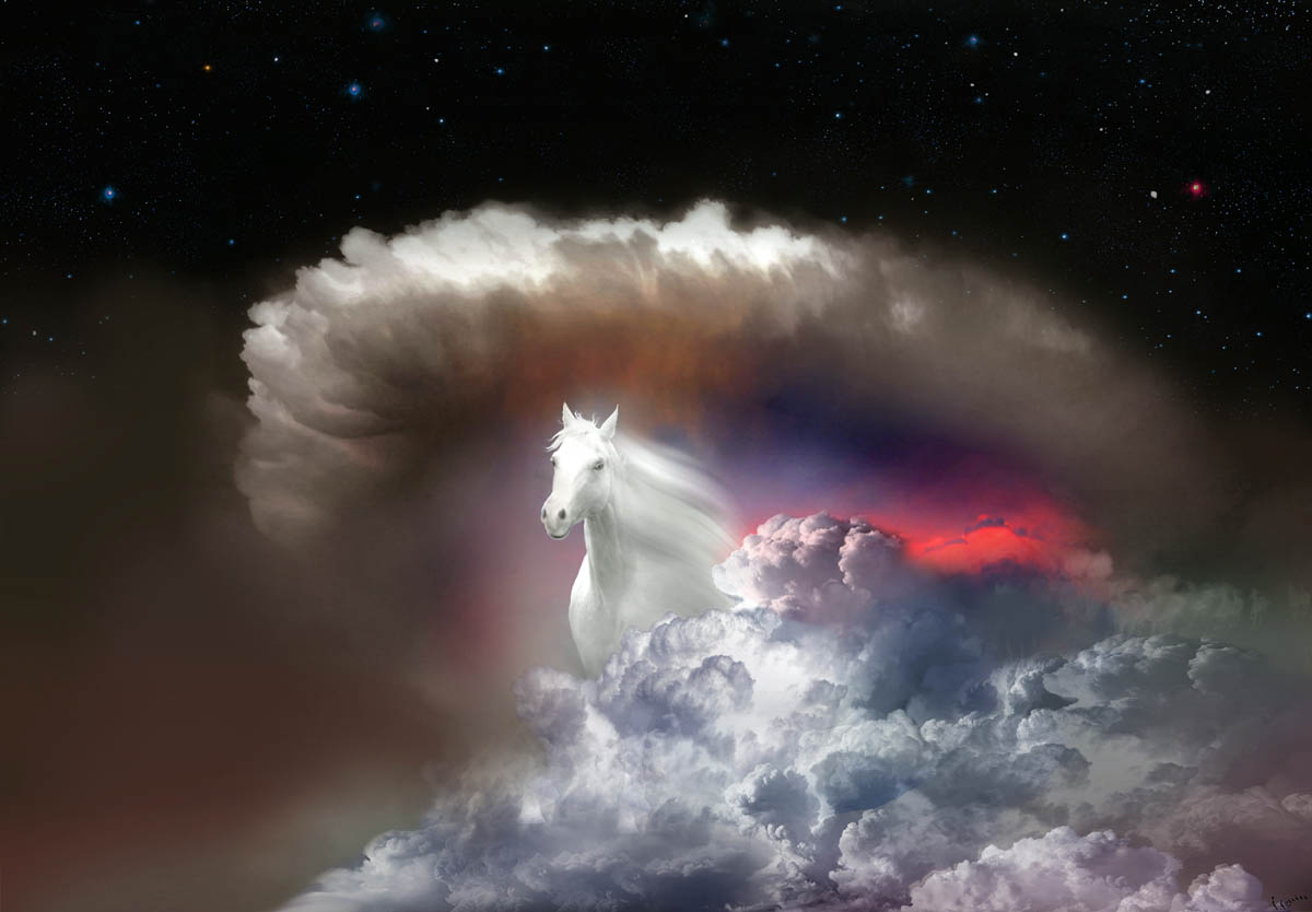 Фото Лошадь, появляющаяся из облаков, фотохудожник Игорь Зенин