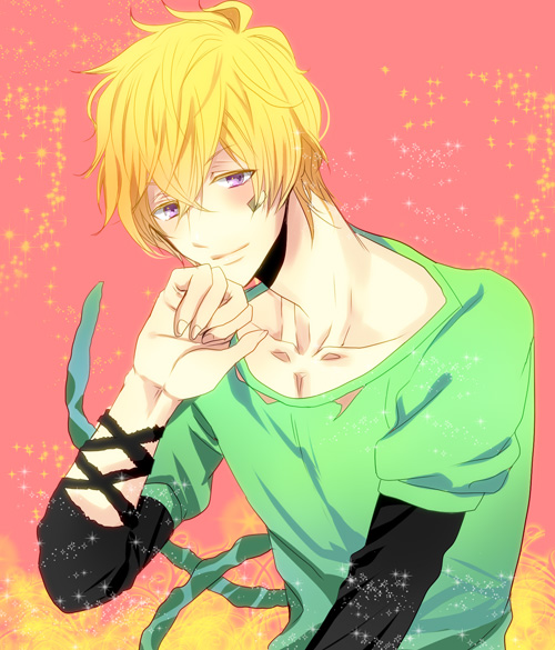 Anime boy yellow hair