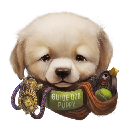 Фото Лабрадор с медалью и теннисным мячиком (Guide dog puppy / Руководство для щенка)