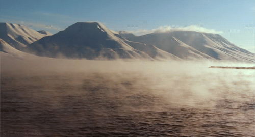 Фото Туманная дымка на фоне заснеженных гор, Аляска / Alaska