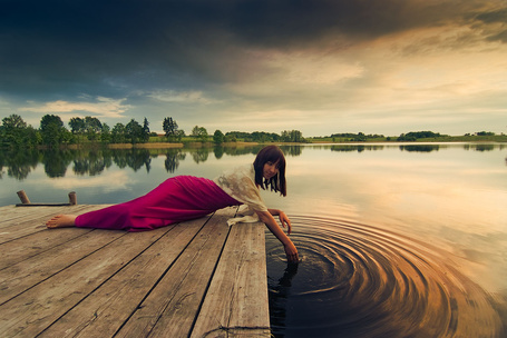 Фото на пляже в воде