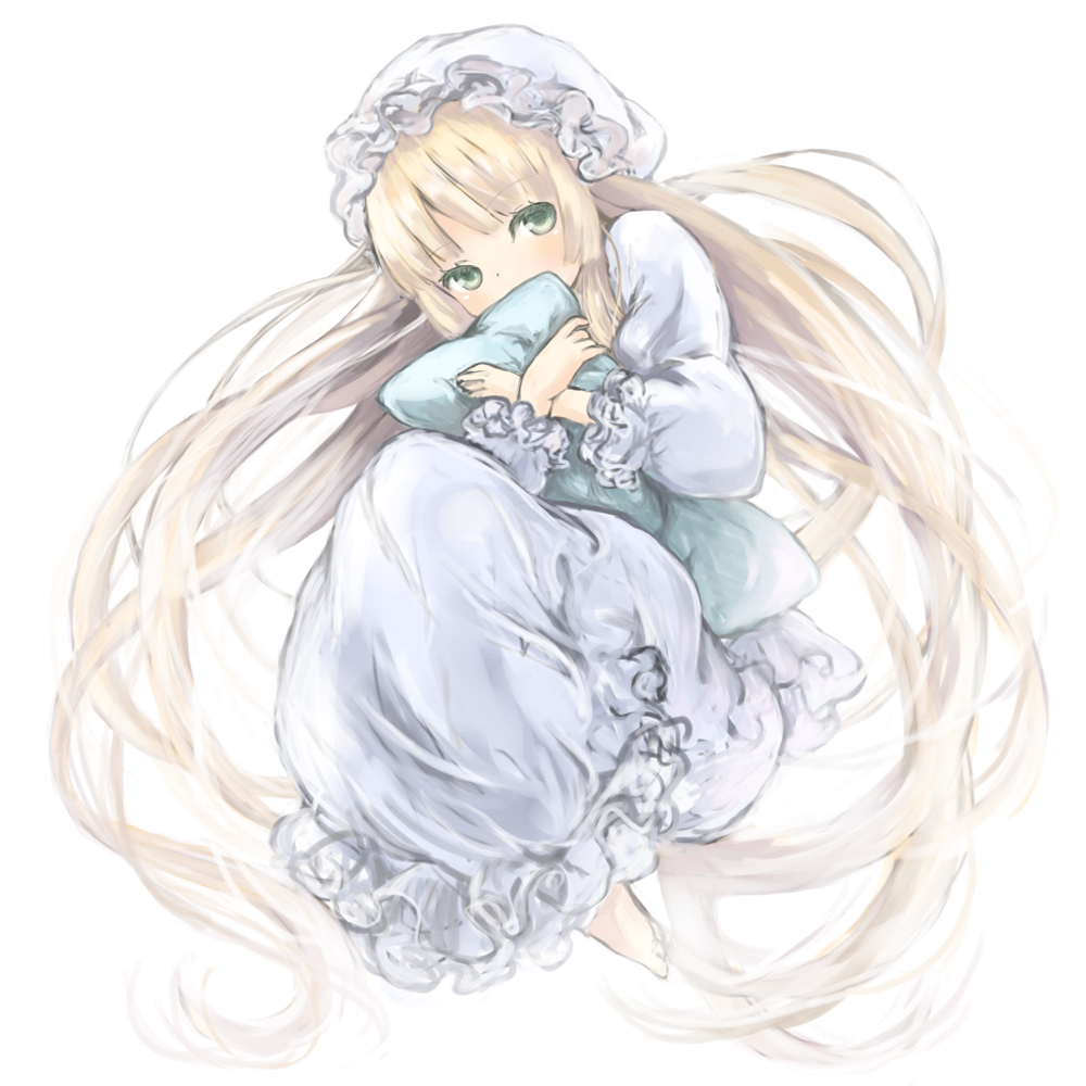 Фото Victorique de Blois / Викторика де Блуа обнимает подушку, аниме GOSICK  / Госик, art by Aquariumtama