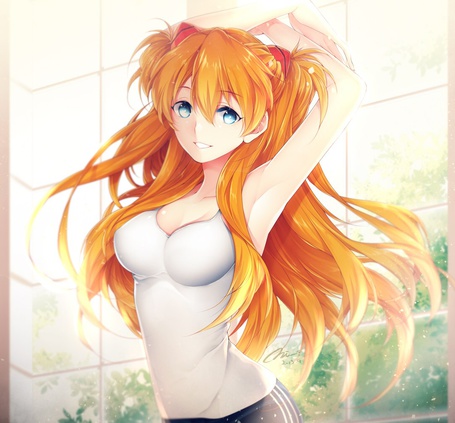 Hot red haired anime girl