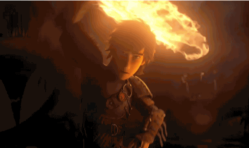 Фото Иккинг размахивает горящим факелом, мультфильм Как приручить дракона 2 / How to Train Your Dragon 2