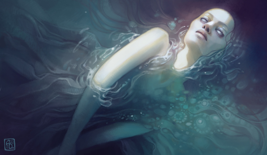 Фото Девушка в воде, art by escume