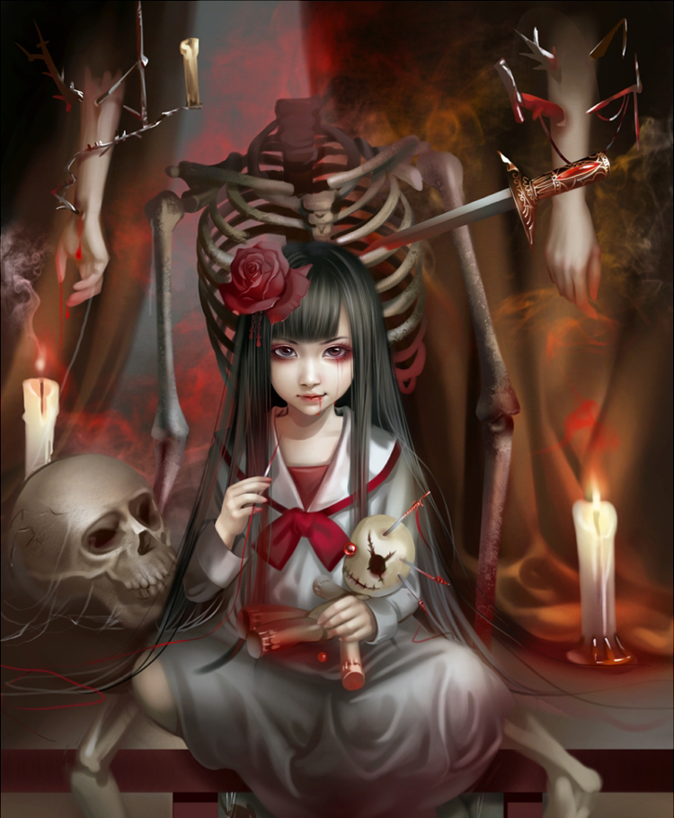 Anime voodoo doll girl