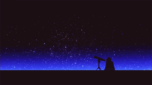 Фото Силуэты людей перед телескопом на фоне ночного звездного неба