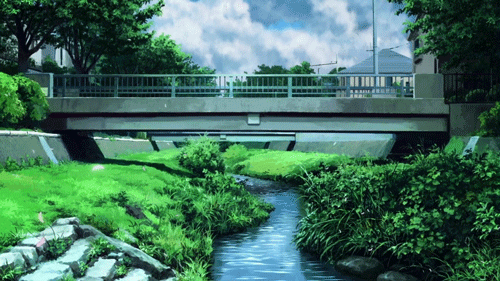 Фото Мост через ручей, кадр из аниме Эхо террора / Террор в Токио / Terror in Resonance / Zankyou no Terror