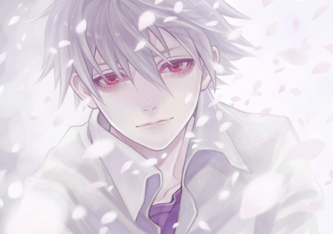 Фото Kaworu Nagisa / Каору Нагиса из аниме Neon Genesis Evangelion /  Евангелион нового поколения