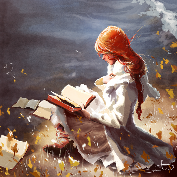 Женщина читает книгу - Фото