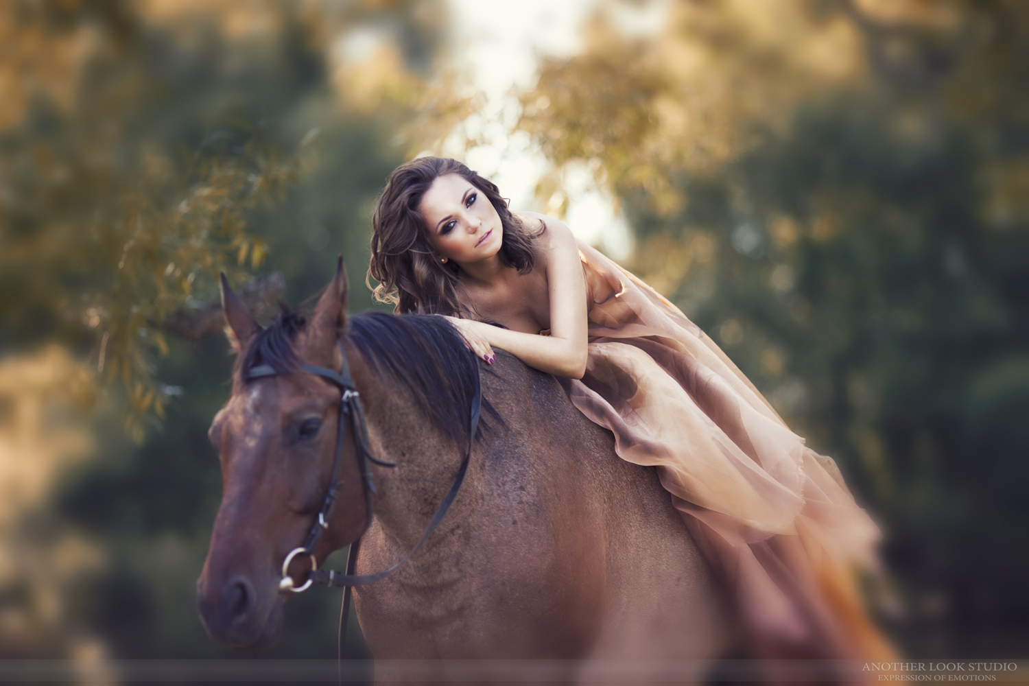Фото Девушка сидит верхом на лошади, автор Another look studio