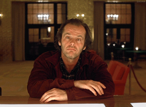 Фото Джек Николсон / Jack Nicholson - легендарный американский актер, режиссер и продюсер, кадр из фильма Сияние / The Shining