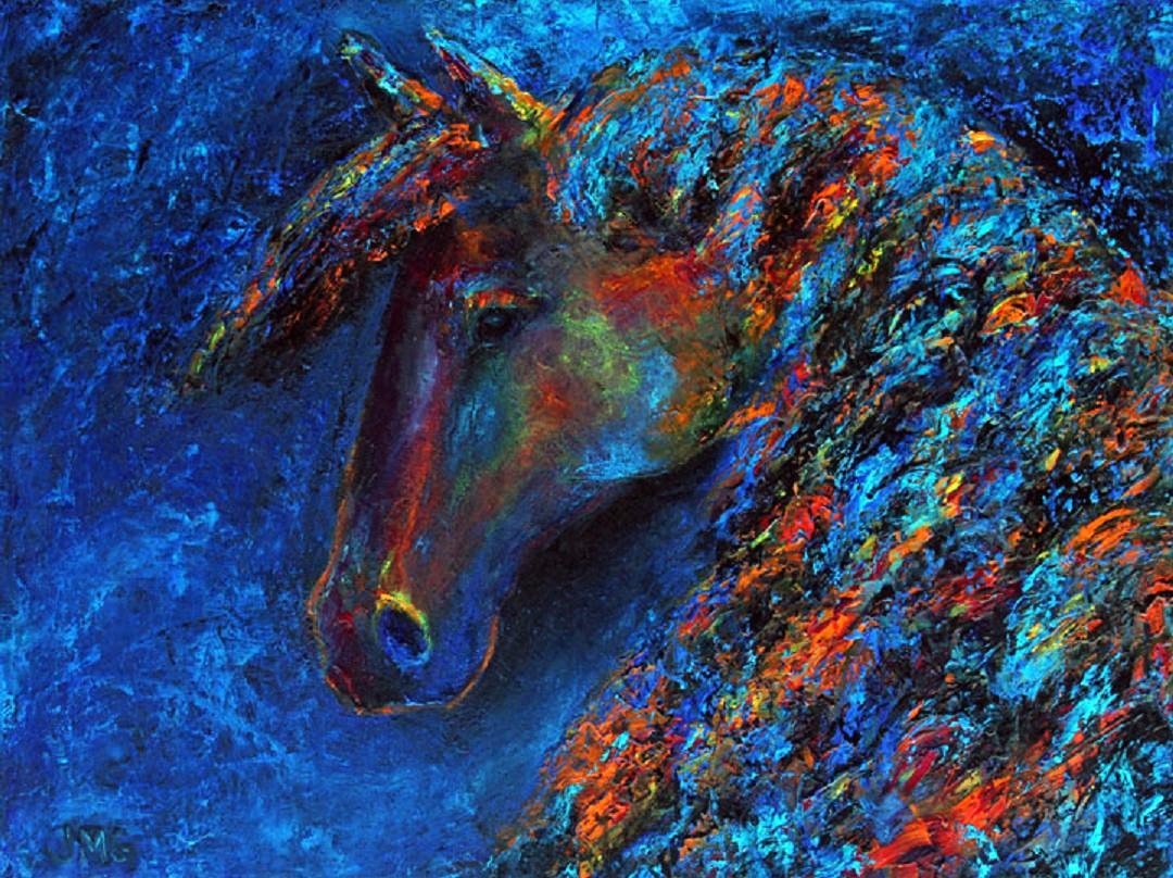 Фото Абстрактное изображение головы лошади