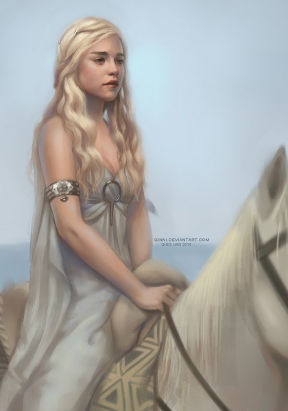 Фото Эмилия Кларк / Emilia Clarke в роли Дэйнерис Таргариен / Daenerys Targaryen из сериала Игра престолов / Game of Thrones