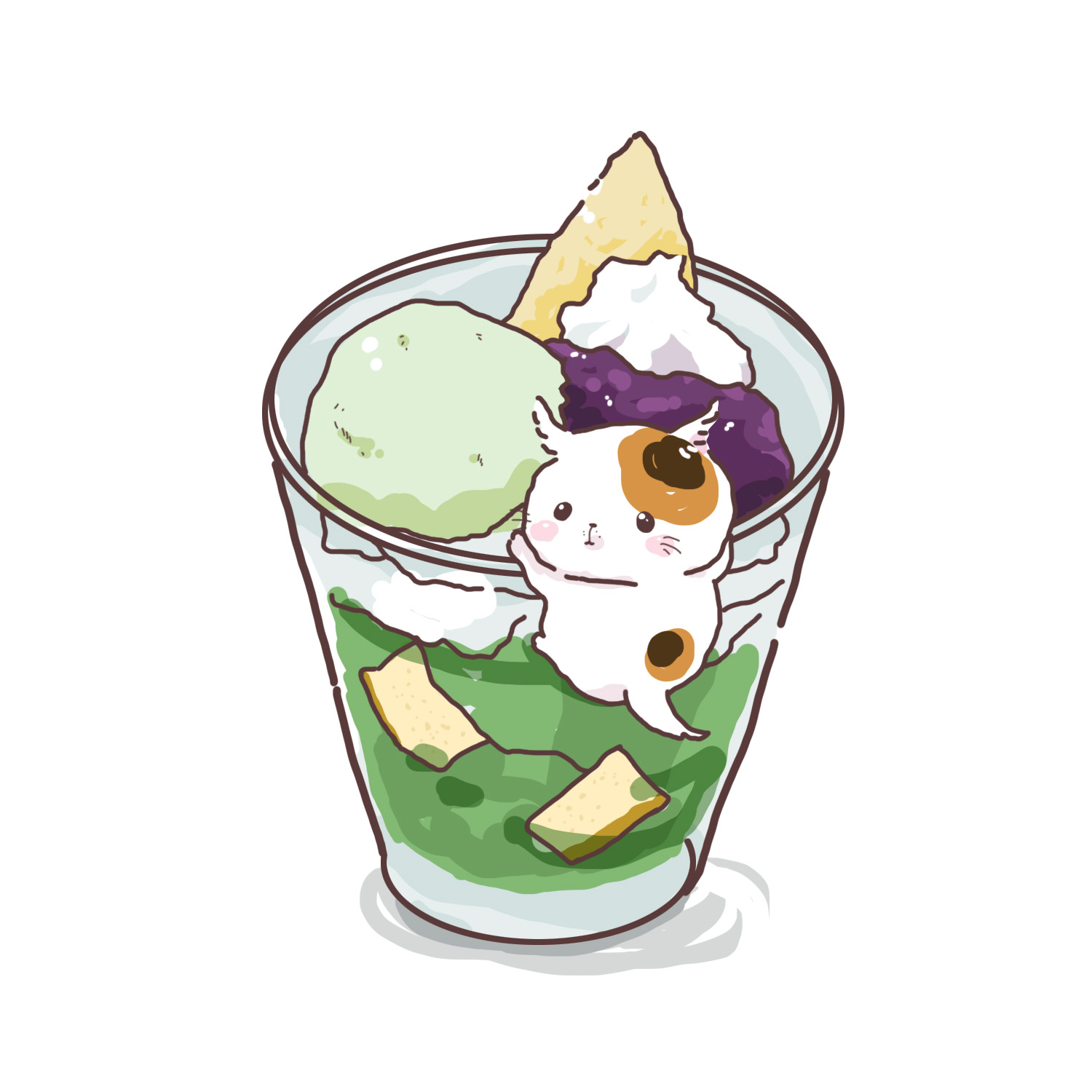 Мороженое в виде котика