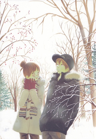 Фото Мотохару Яно / Motoharu Yano и Нанами Такахаши / Nanami Takahashi из аниме Это были мы / Bokura ga Ita