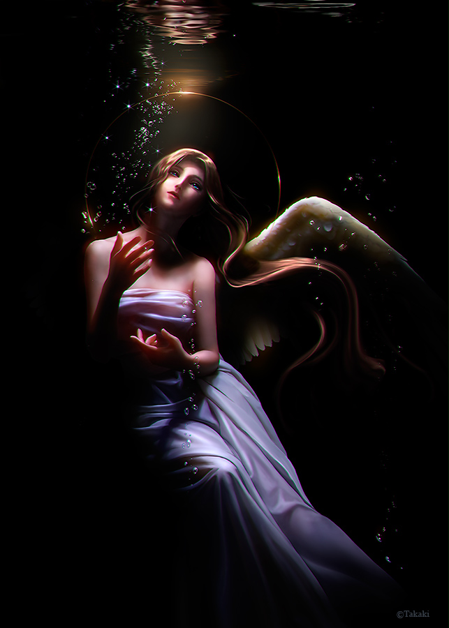 Фото Девушка - ангел под водой
