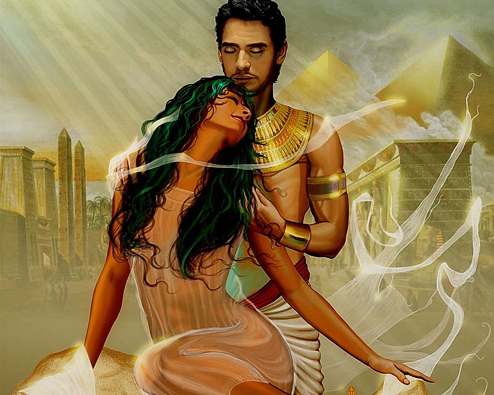 Фото Влюбленные египетский фараон и принцесса Египта