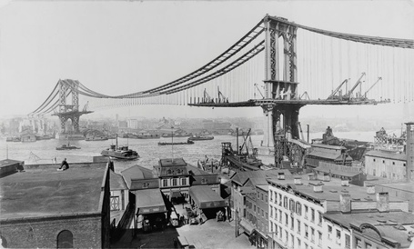Фото Возведение моста над Гудзоном, США / Hudson, USA