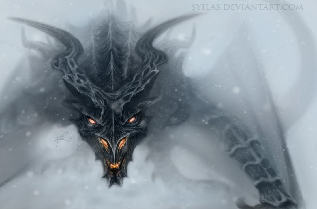 Фото Черный дракон в тумане, художник Syilas