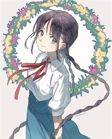 Anime girl hair pigtails