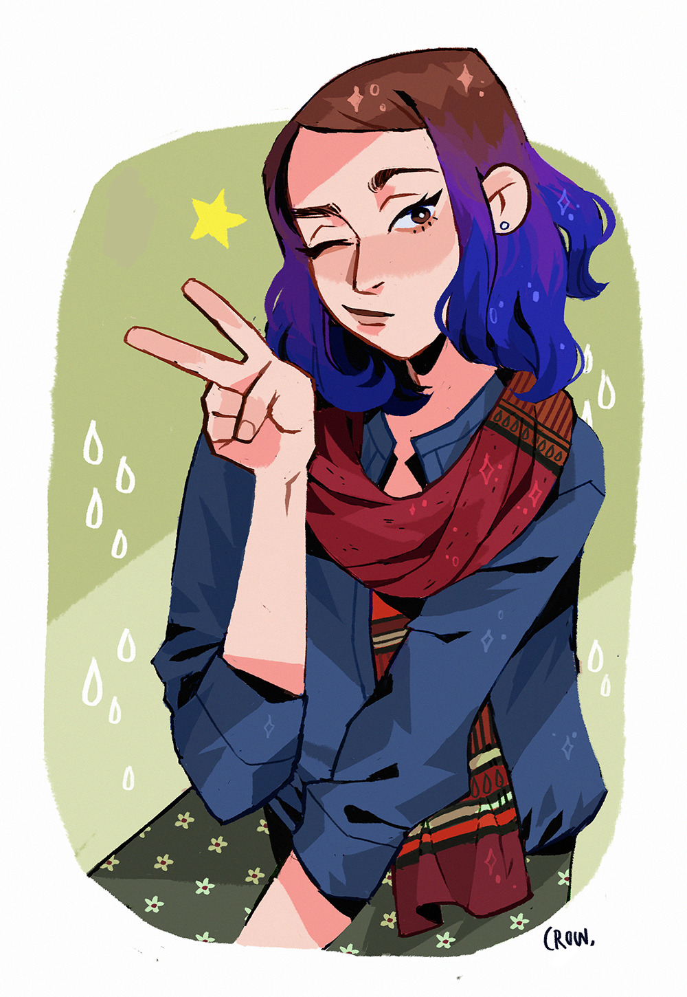 Фото Девушка с шарфом на шее