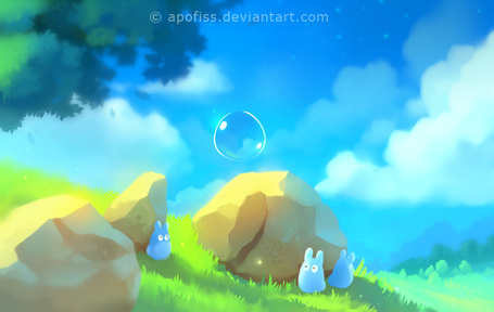 Фото Тоторо / Totoro из аниме My Neighbor Totoro / Tonari no Totoro / Мой сосед Тоторо, art by Apofiss