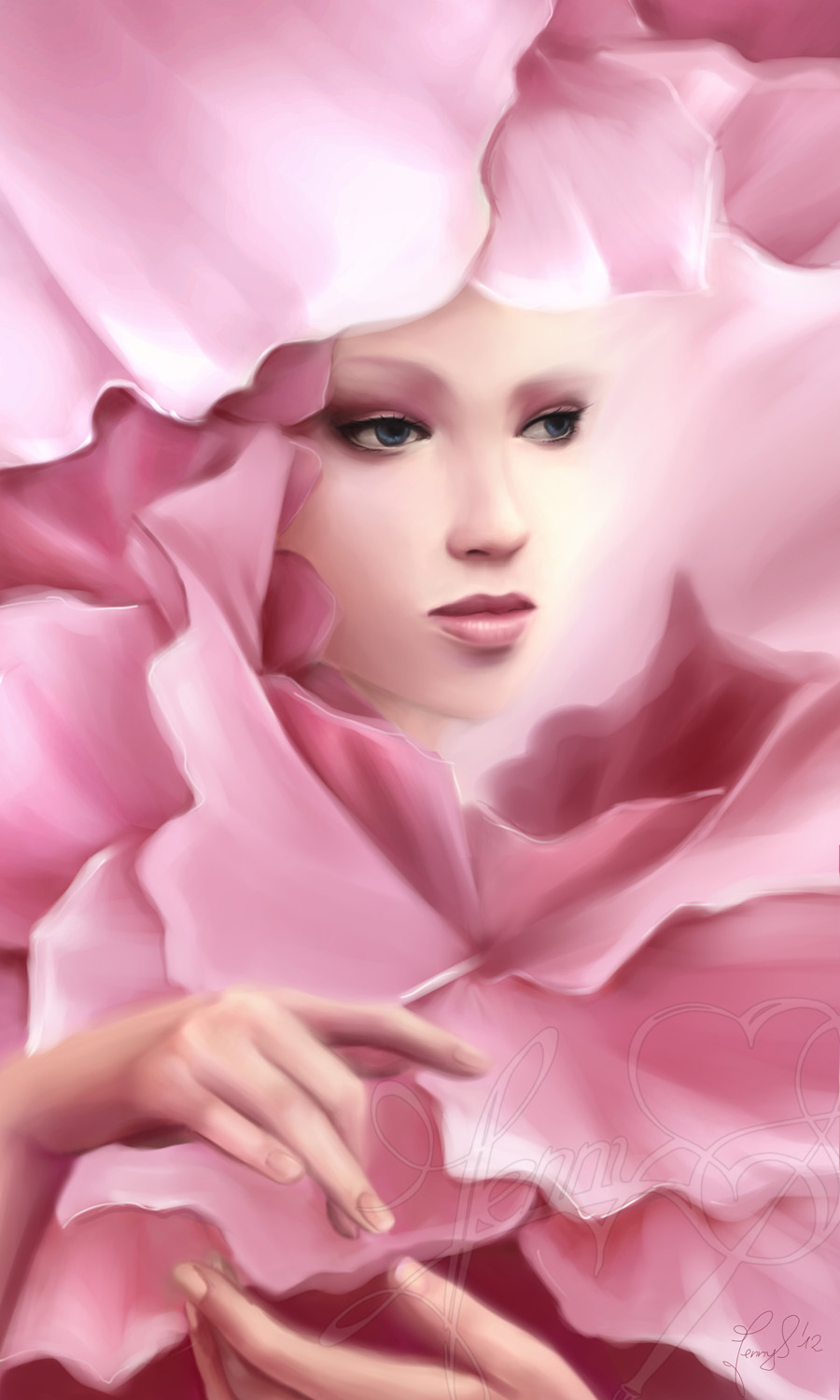 Бледный розовый лицо
