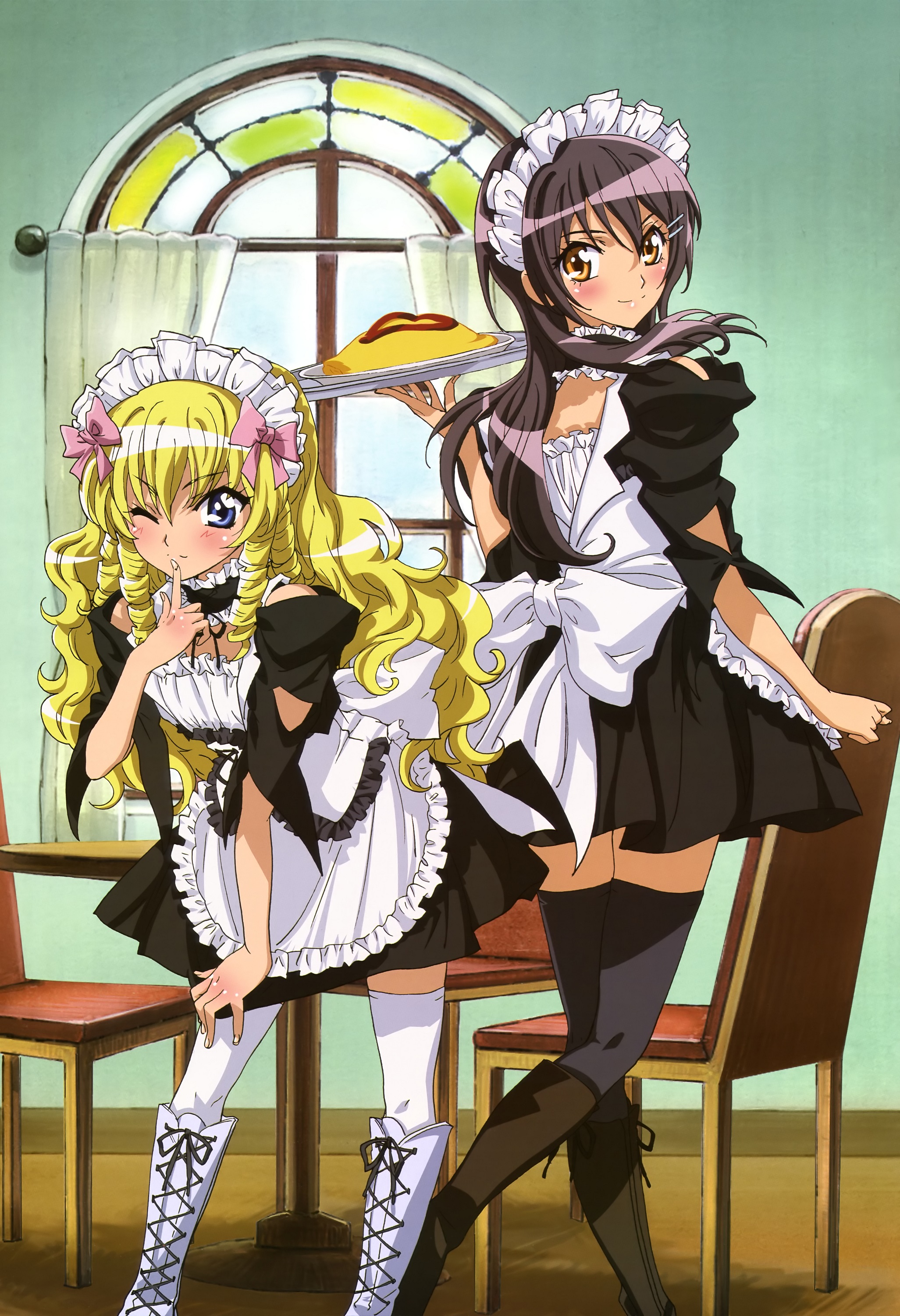 Фото Misaki Ayuzawa и переодетый Aoi Hyoudou аниме Kaichou Wa Maid