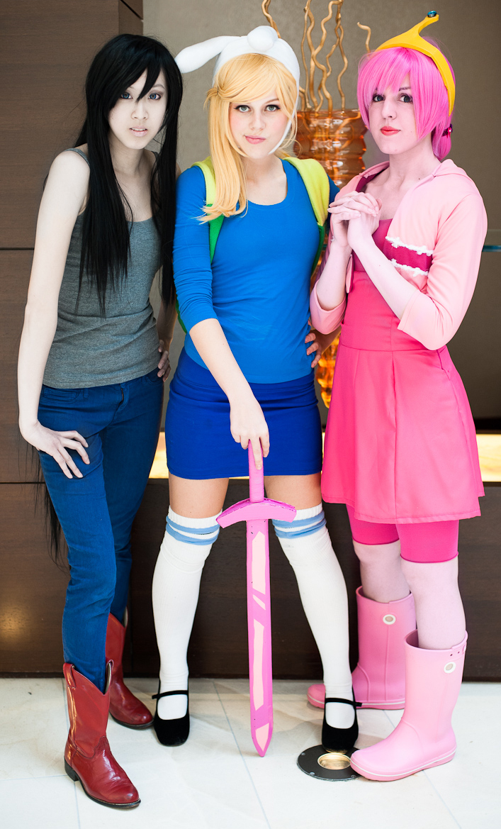 Фото Косплей Фионы, Марселин, БубльГум из мультсериала Время Приключений / Adventure Time