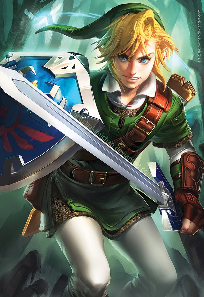 Фото Линк / Link из серии игр The Legend of Zelda, by Sakimichan