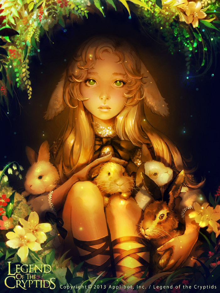 Фото Bonnie с кроликами на руках из игры Легенда о Cryptids, by Kyrie0201