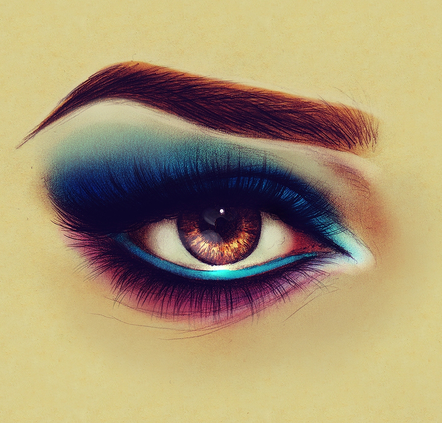 Фото Глаз девушки с ярким макияжем, by illusionality