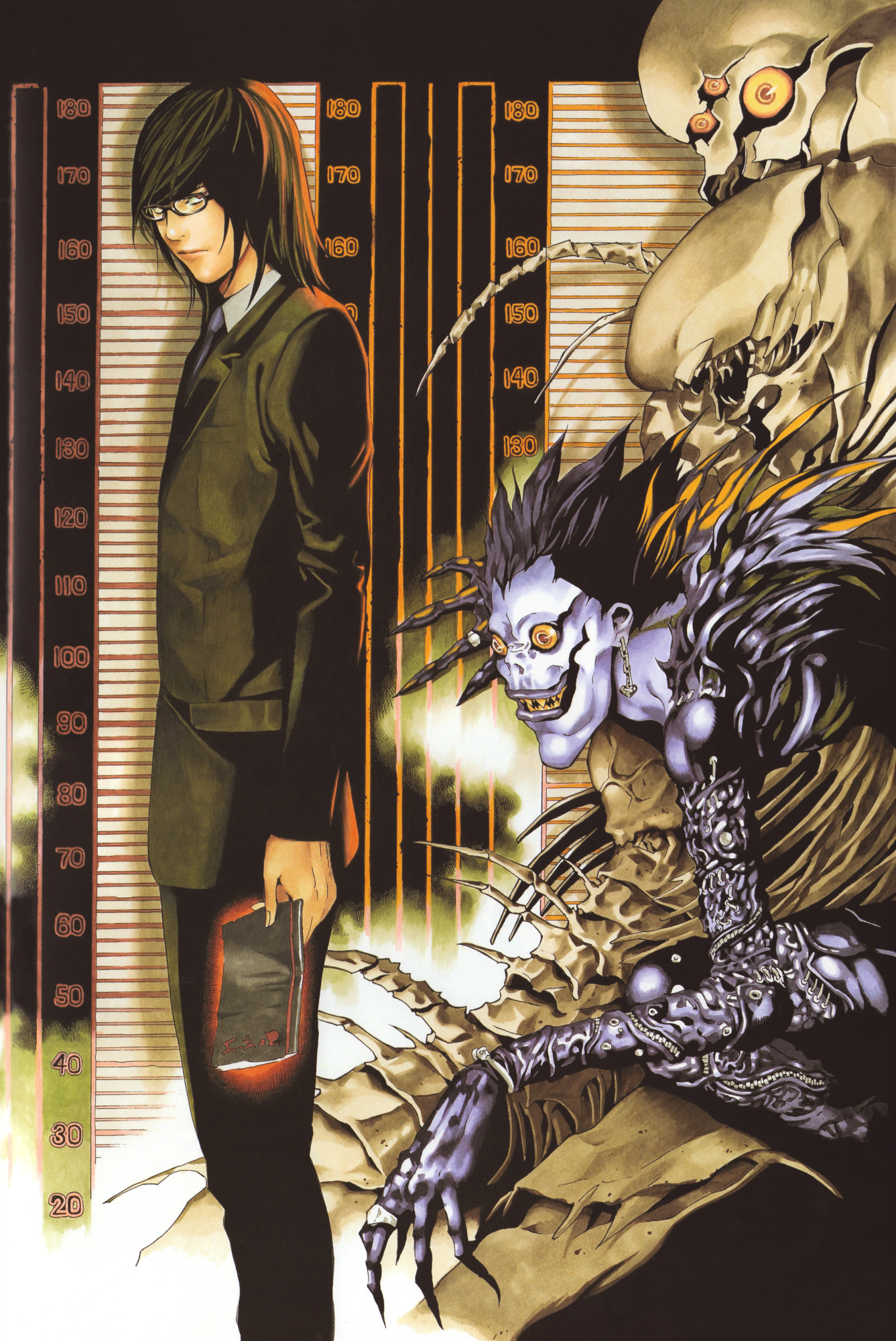 Фото Teru Mikami и Ryuk из аниме Death Note / Тетрадь смерти, art by  Takeshi Obata