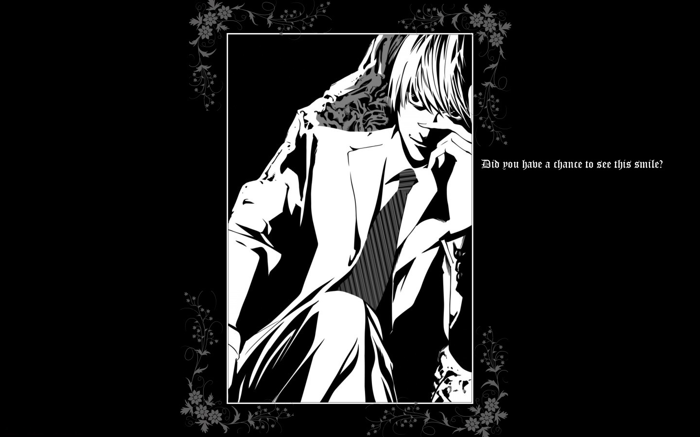 Фото Light Yagami (Kira) сидит в кресле из аниме Death Note / Тетрадь  смерти, art by Takeshi Obata