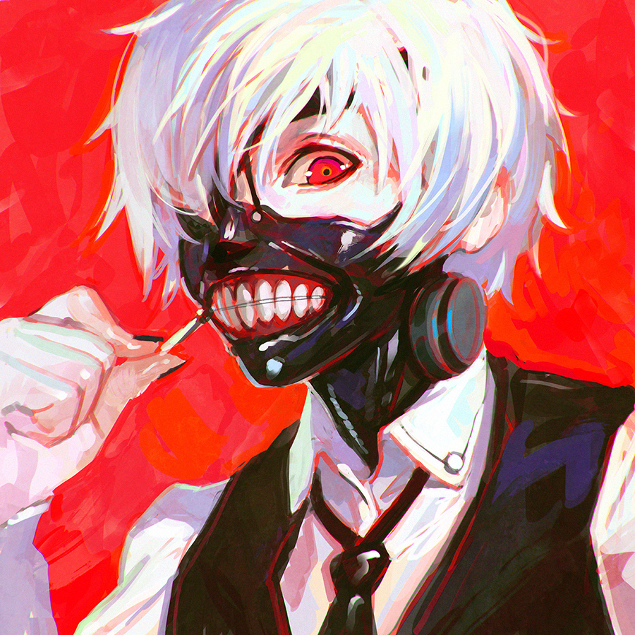 Фото Ken Kaneki / Кен Канеки из аниме Tokyo Ghoul / Токийский Гуль,  художник Илья Кувшинов