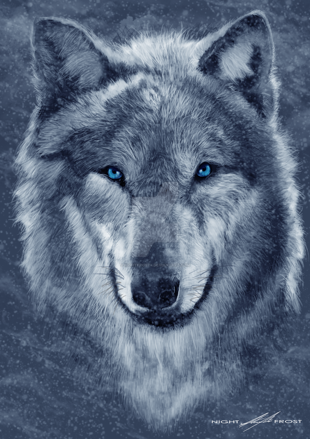 Волк С Голубыми Глазами Фото