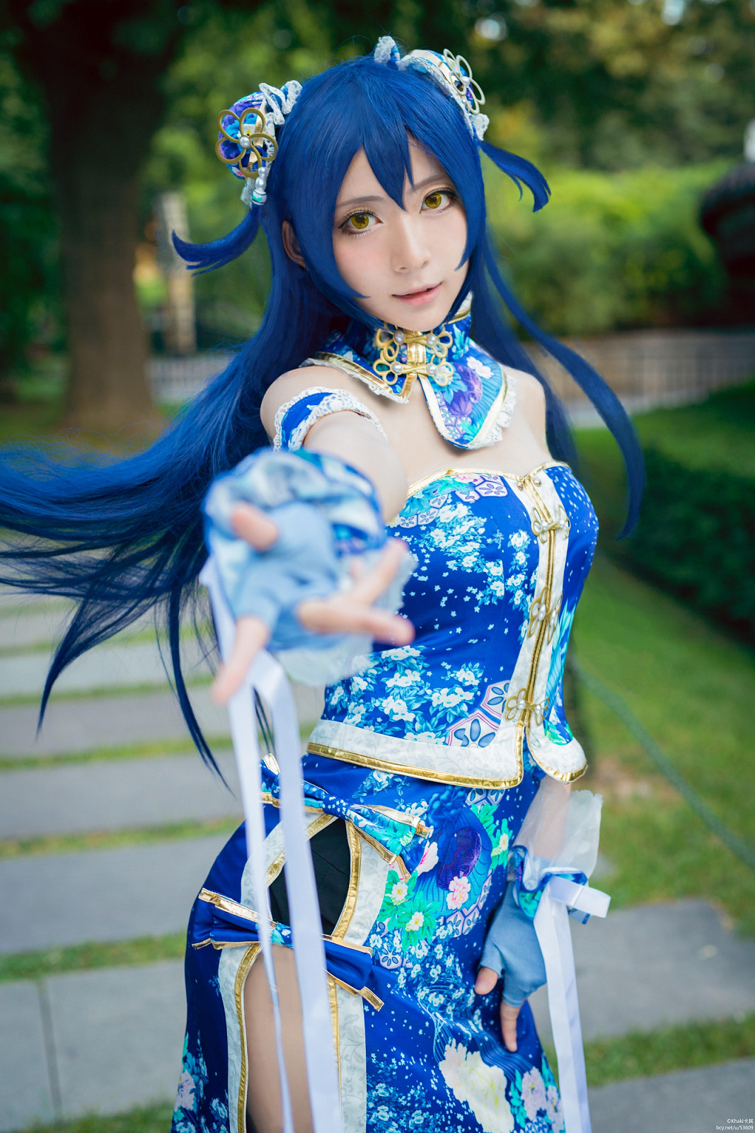 Фото Косплей Уми Сонода / Umi Sonoda из аниме Живая любовь! Проект Школьный идол / Love Live! School Idol Project