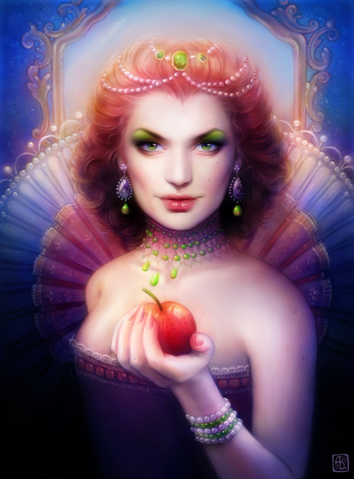 Фото Красавица-королева с украшениями и яблоком в руке, by Anna Dittmann