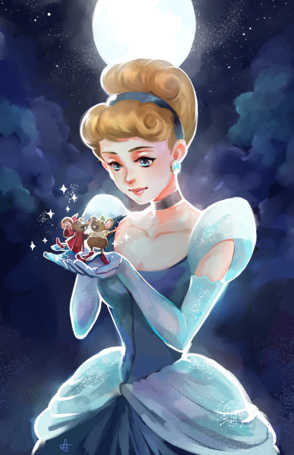 Фото Золушка / Cinderella с мышками из мультфильма Золушка / Cinderella, by Aikuwo