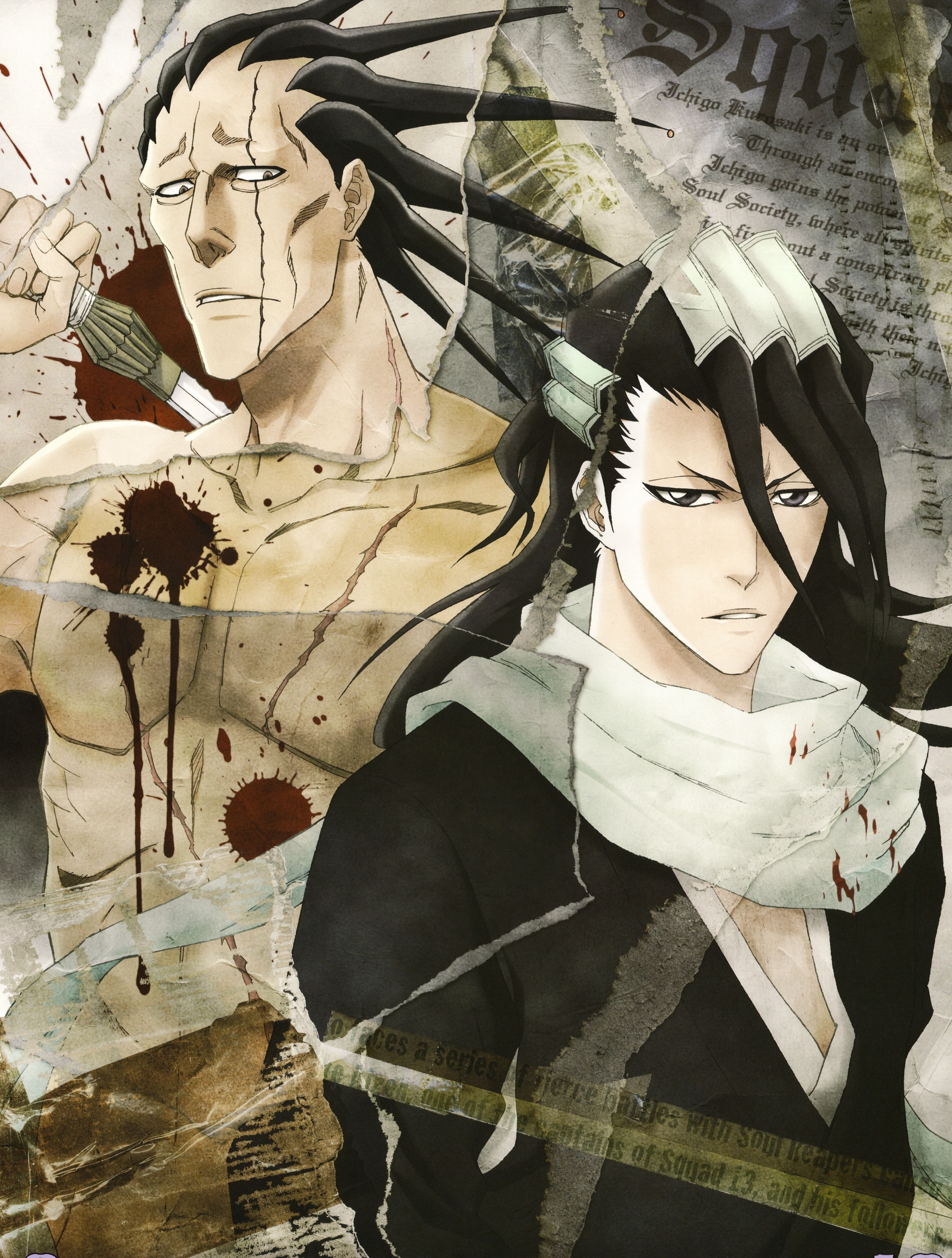 Zaraki Kenpachi Kuchiki Byakuya Bleach