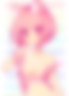 Фото Девушка-нэко с розовыми волосами на цветном фоне, by Yamio