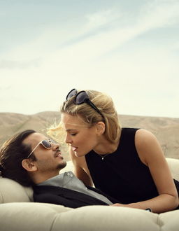 Фото Израильская топ-модель Bar Refaeli с парнем в машине