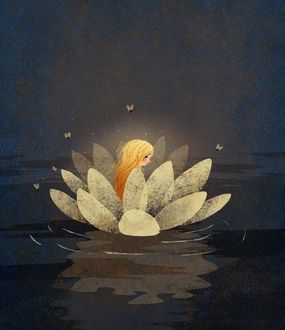 Фото Девочка в цветке кувшинки, by Emilia Dziubak